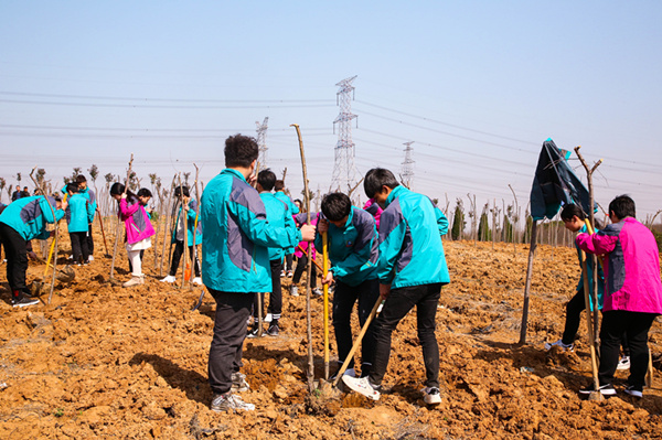 “攜手植樹(shù)，共創(chuàng)藍(lán)天”丨南京新華師生共筑新華育才林